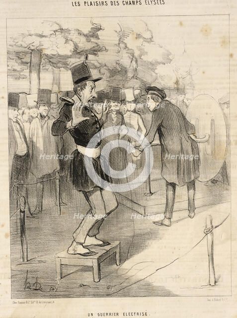Un Guerrier électrisé, 1844. Creator: Honore Daumier.