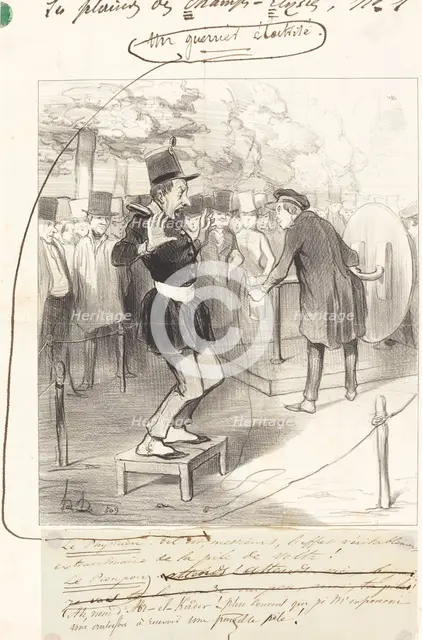 Un Guerrier Électrisé, 1844.  Creator: Honore Daumier.