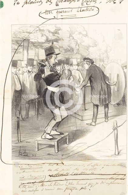 Un Guerrier Électrisé, 1844.  Creator: Honore Daumier.