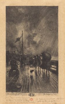 Un Débarquement en Angleterre (Landing in England), 1879. Creator: Felix Hilaire Buhot