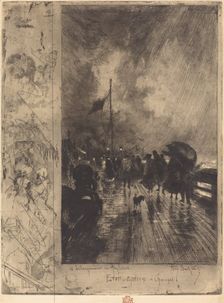 Un Débarquement en Angleterre (Landing in England), 1879. Creator: Felix Hilaire Buhot
