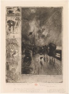 Un Débarquement en Angleterre, (Landing in England) 1879. Creator: Felix Hilaire Buhot