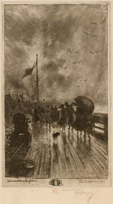 Un Débarquement en Angleterre, (Landing in England) 1879. Creator: Felix Hilaire Buhot
