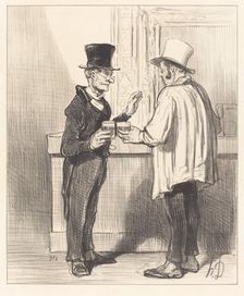 Un défenseur en Justice de Paix causant affaires dans son cabinet habituel, 1846. Creator: Honore Daumier