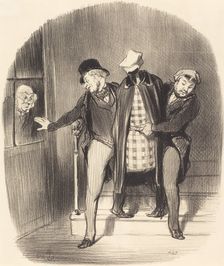 Un déménagement furtif, 1847. Creator: Honore Daumier
