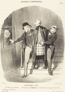 Un déménagement furtif, 1847. Creator: Honore Daumier