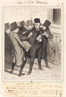 Un deputé est un facteur donné par l'élection!, c1843. Creator: Honore Daumier
