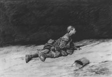 Un des Humbles Heros de Verdun: le "ravitailleurs" 1916. Creator: Georges Bertin Scott