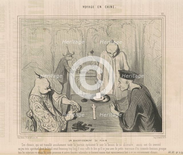 Un divertissement de pékin, 19th century. Creator: Honore Daumier.