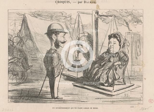 Un divertissement qui ne passe jamais de mode, 19th century. Creator: Honore Daumier.