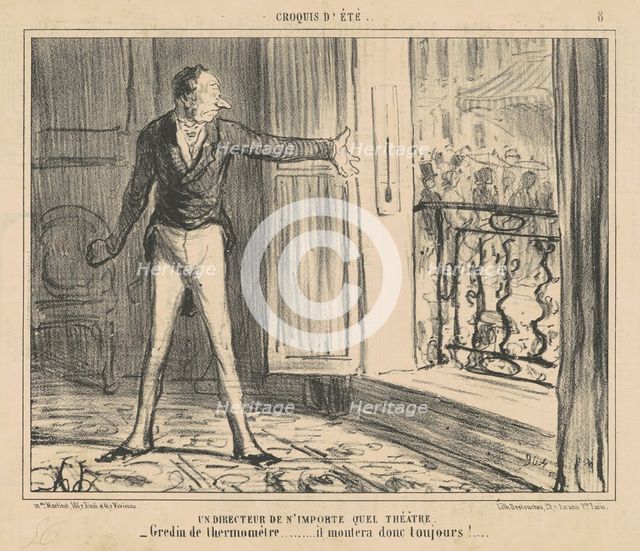 Un directeur de n'importe quel theatre, 19th century. Creator: Honore Daumier.