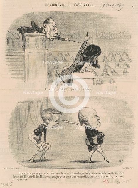 Un discours fatiguant pour le président, 19th century. Creator: Honore Daumier.