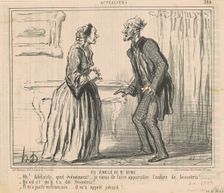 Un émule de Mr Hume, 19th century. Creator: Honore Daumier