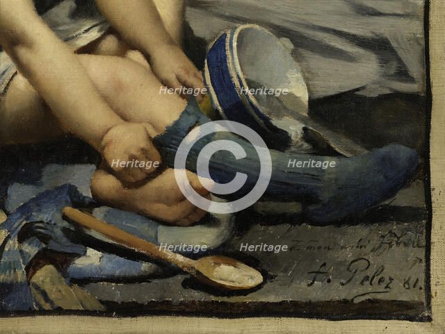 Un enfant dans la mansarde, 1881. Creator: Fernand Pelez.