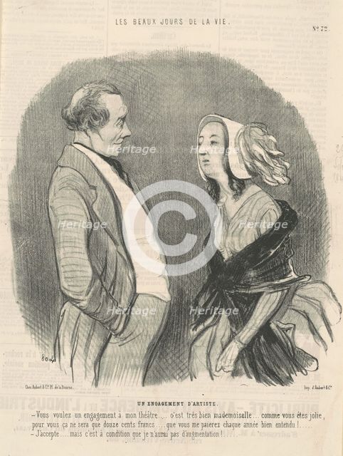 Un engagement d'artiste, 1845. Creator: Honore Daumier.