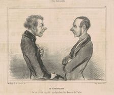 Un échantillon de ce qu'on appèle quelquefois les Beaux de Paris, 19th century. Creator: Honore Daumier