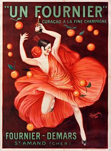 Un Fournier. Curaçao à la fine champagne, Fournier-Demars, 1921. Creator: Cappiello, Leonetto (1875-1942)