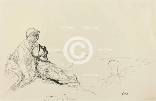 - Un farman? - non, c'est un boche., c. 1914/1919. Creator: Jean Louis Forain.