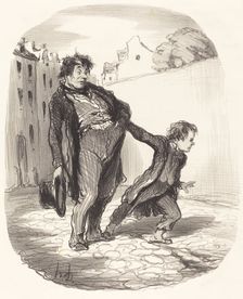 Un fils modèle, 1847. Creator: Honore Daumier