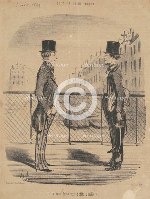 Un homme dans ses petits souliers, 19th century. Creator: Honore Daumier.