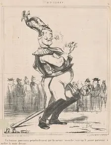 Un homme poursuivi ..., 19th century. Creator: Honore Daumier