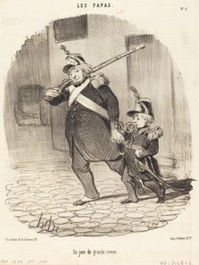 Un jour de grande revue, 1847. Creator: Honore Daumier