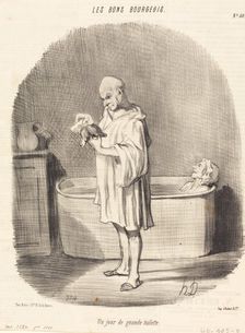 Un jour de grande toilette, 1847. Creator: Honore Daumier