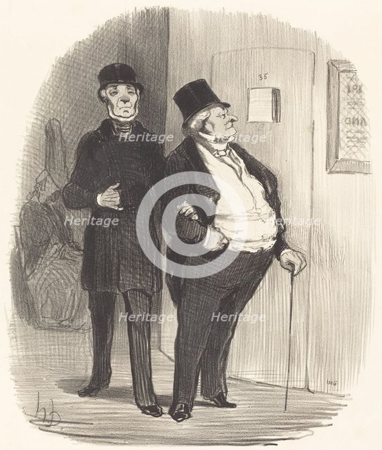 Un jour de représentation à bénéfice..., 1852. Creator: Honore Daumier.