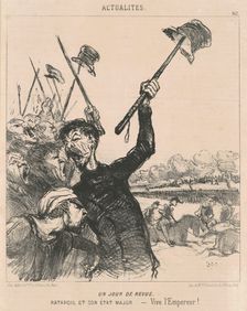 Un jour de revue, 19th century. Creator: Honore Daumier