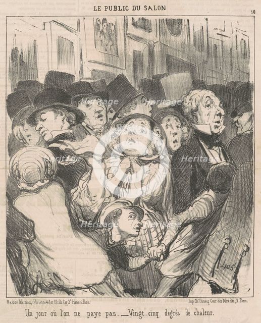 Un jour ou l'on ne paye pas, 19th century. Creator: Honore Daumier.