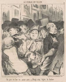 Un jour ou l'on ne paye pas, 19th century. Creator: Honore Daumier