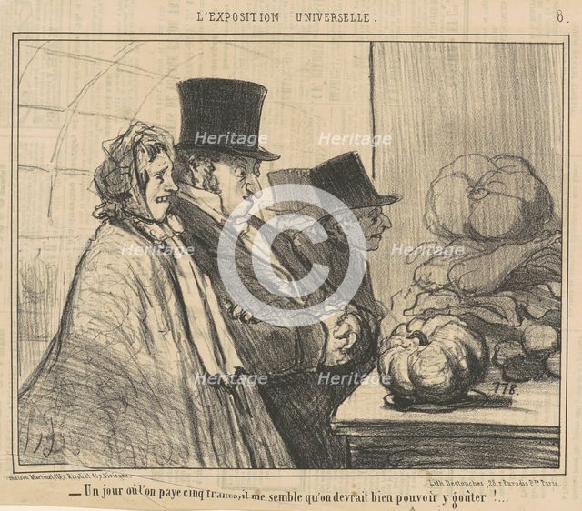 Un jour ou l'on paye cinq francs, 19th century. Creator: Honore Daumier.