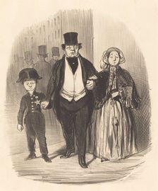 Un Jeune homme qui est l'espoir... de la famille Badinguet, 1846. Creator: Honore Daumier