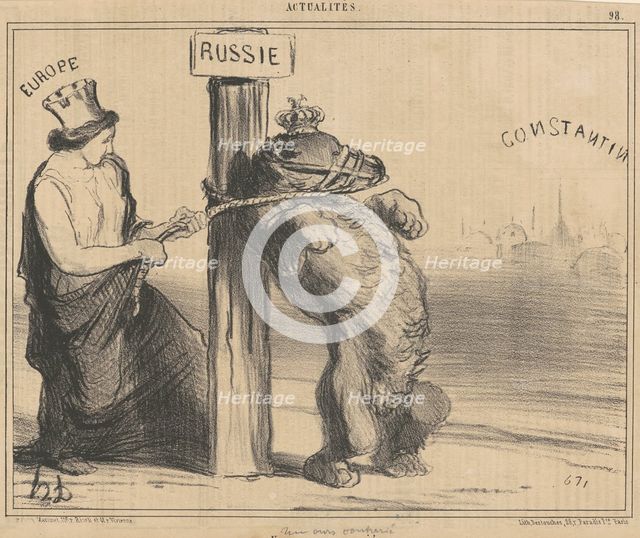 Un ours contrarié, 19th century. Creator: Honore Daumier.
