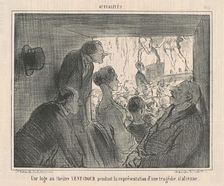Un loge au théâtre VENTADOUR..., 19th century. Creator: Honore Daumier