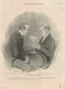Un Léger Manuscrit, 1845. Creator: Honore Daumier