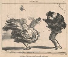 Un léger zéphir annoncant l'arrivée du printemps, 19th century. Creator: Honore Daumier
