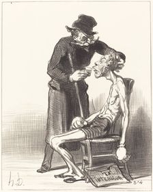 Un lutteur malheureux, 1851. Creator: Honore Daumier