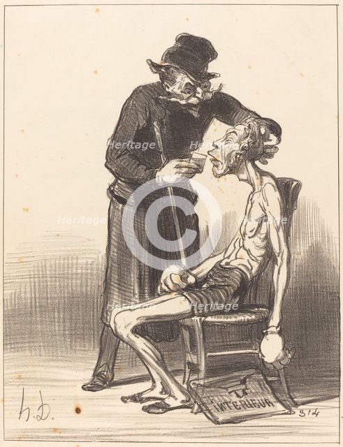 Un lutteur malheureux, 1851. Creator: Honore Daumier.