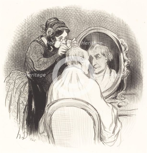 Un monsieur qu'on rajeunit trop, 1845. Creator: Honore Daumier.