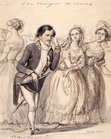 "Un mangeur de coeurs. Albert Ehrensvärd", 1850. Creator: Fritz von Dardel
