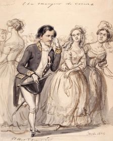 "Un mangeur de coeurs. Albert Ehrensvärd", 1850. Creator: Fritz von Dardel