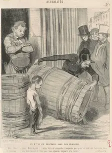 Un marchand de vin contrarié dans son commerce, 1843. Creator: Honore Daumier