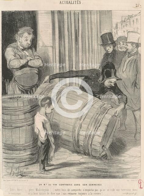 Un marchand de vin contrarié dans son commerce, 1843. Creator: Honore Daumier.