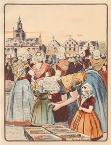 Un Marché en Zélande, 1898. Creator: Fernand Piet (French, 1869-1942); Imprimerie Champenois