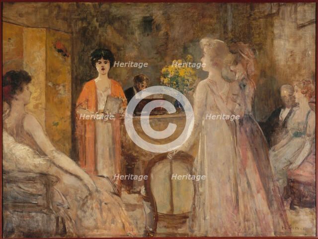 Un mardi, soirée chez Madeleine Lemaire, c1910. Creator: Henri Gervex.