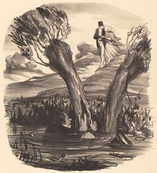 Un mari brûlé du feu de la jalousie, 1847. Creator: Honore Daumier