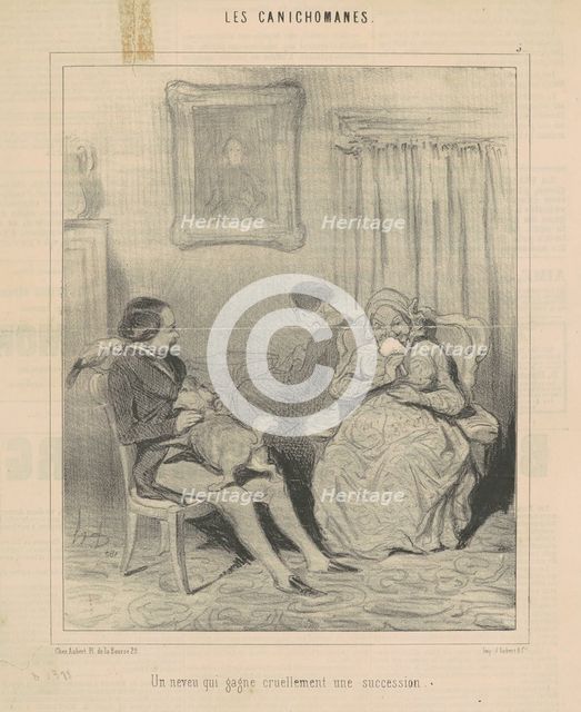 Un neveu qui gagne cruellement une succession, 19th century. Creator: Honore Daumier.