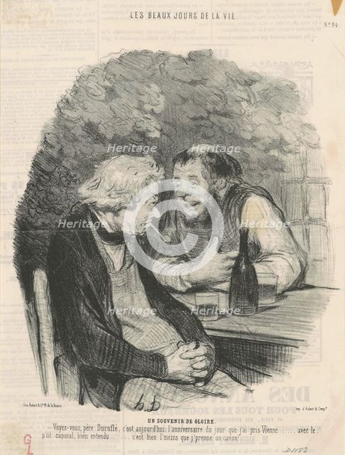 Un souvenir de gloire, 19th century. Creator: Honore Daumier.
