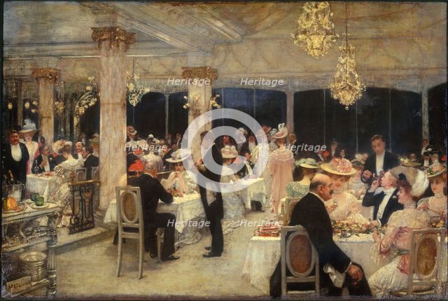 Un soir de grand prix au pavillon d'Armenonville.